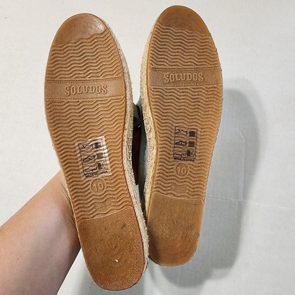 SOLUDOS Blue Flamingo Platform Smoking Slipper Size 10 - Picture 6 of 7